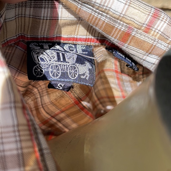 Vintage Stage II Western Plaid Button Down Size Small - Picture 5 of 5